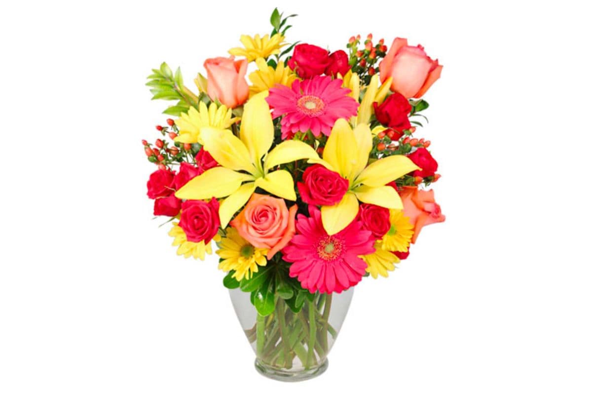 Bring On The Happy Vase Of Flowers