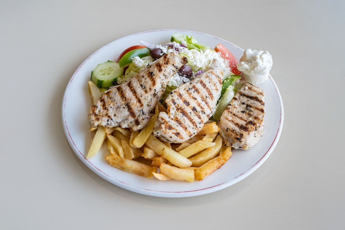 Small Chicken Souvlaki Dinner