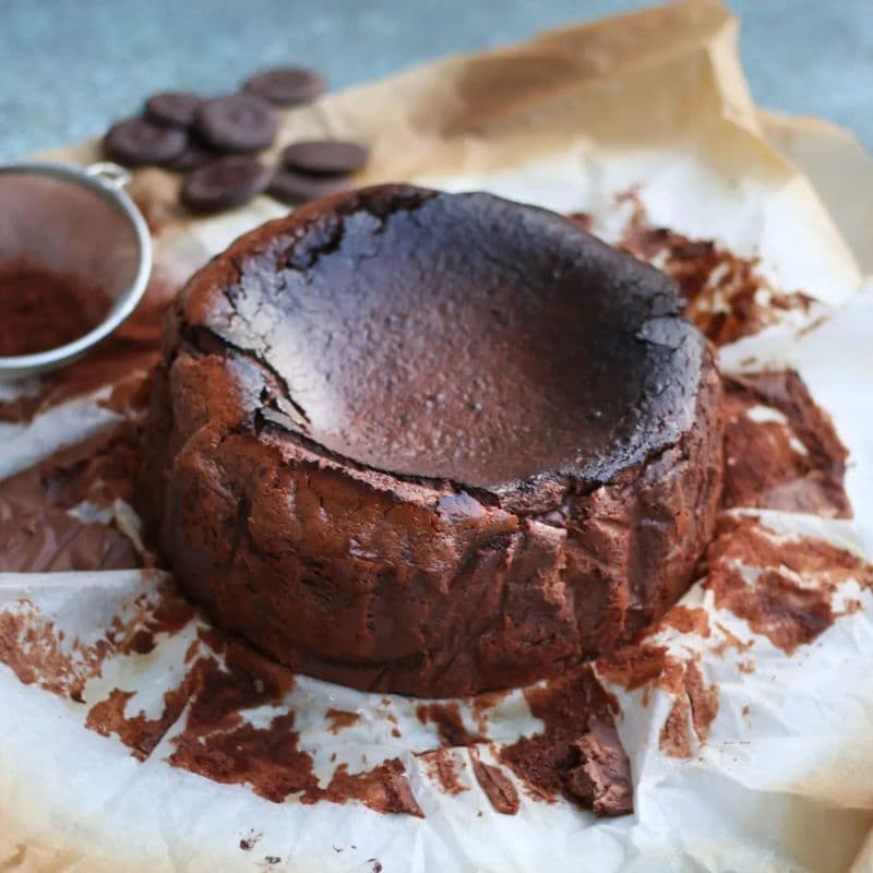 whole chocolate Basque cheesecake 8"