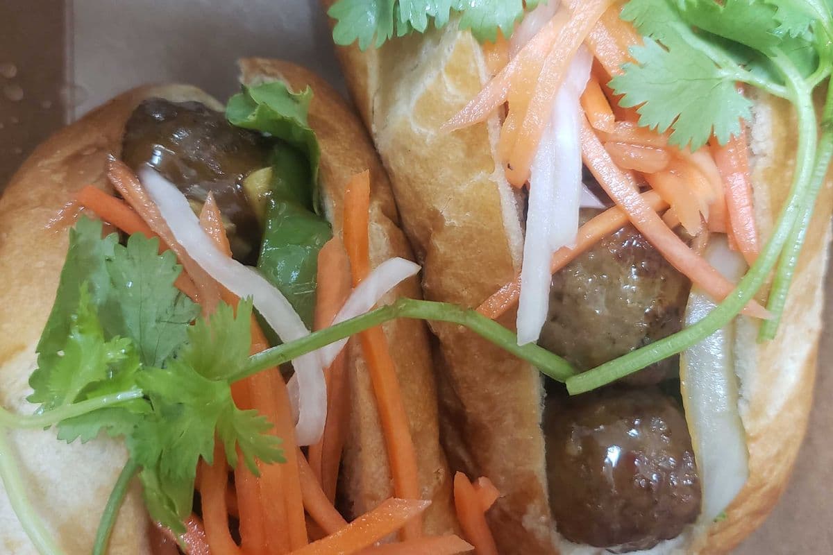 B6.Lemongrass Meatballs(beef) Vietnamese Sandwich