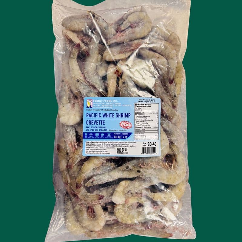 Shrimp (30-40) Head-0n Skin-On, 1.81 kg, Searay