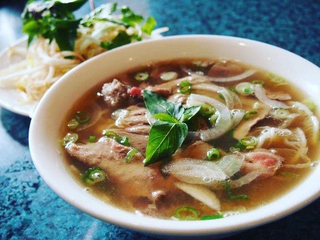 8. Pho Beef Noodle Soup with Rare and Brisket Beef, Beef Balls, and Tripe