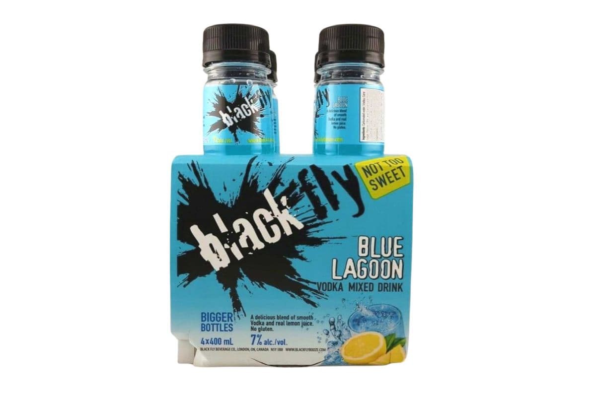 140146. BLACK FLY VODKA BLUE LAGOON (4 x 400ML (BOTTLES))
