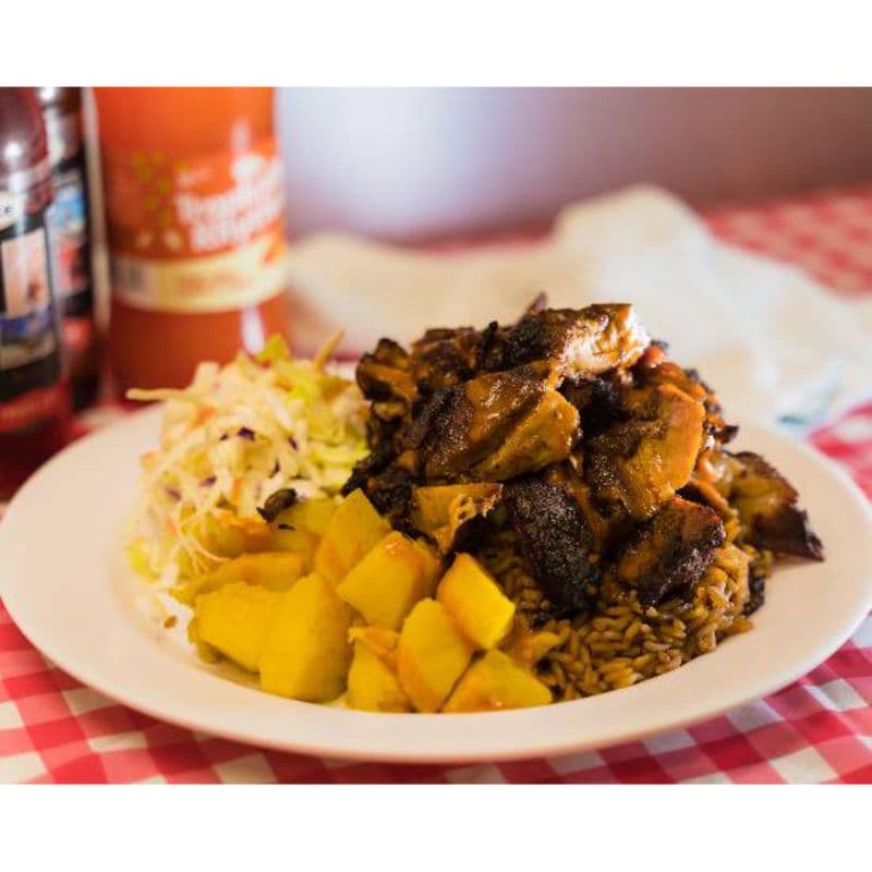 Jerk Chicken with Rice and Peas (Large)