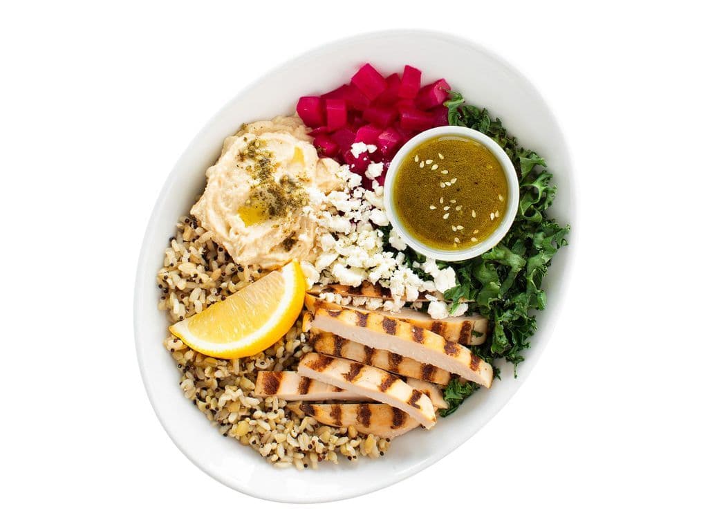 Grilled Chicken and Hummus Bowl