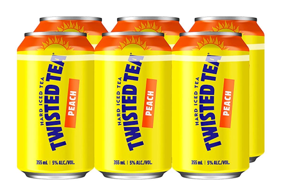 Twisted Iced Tea Peach 6 CANS (6 x 355 ml Cans)