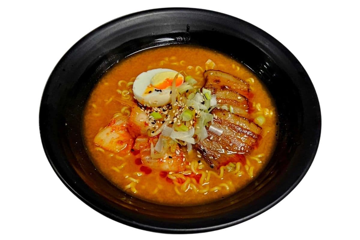 Kimchi Pork Belly Ramyun Noodle Soup