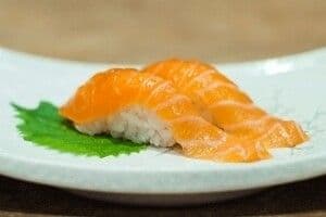 Salmon Raw Fish Nigiri Sushi