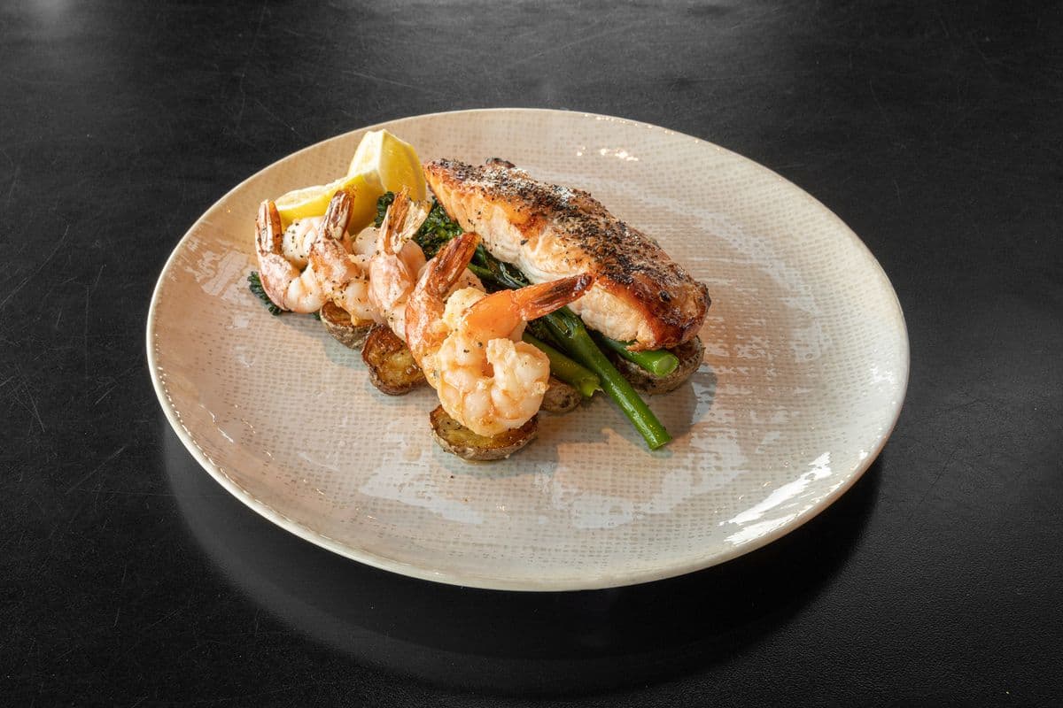 Salmon and Prawns