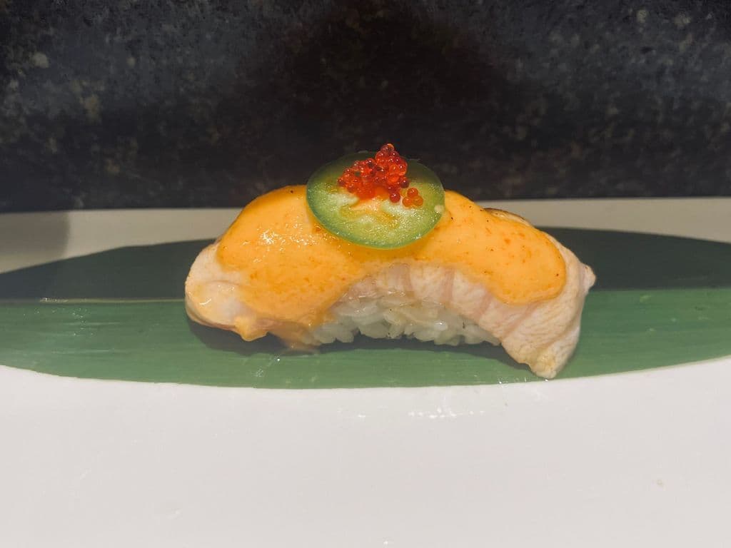 Aburi Spciy Salmon Sushi