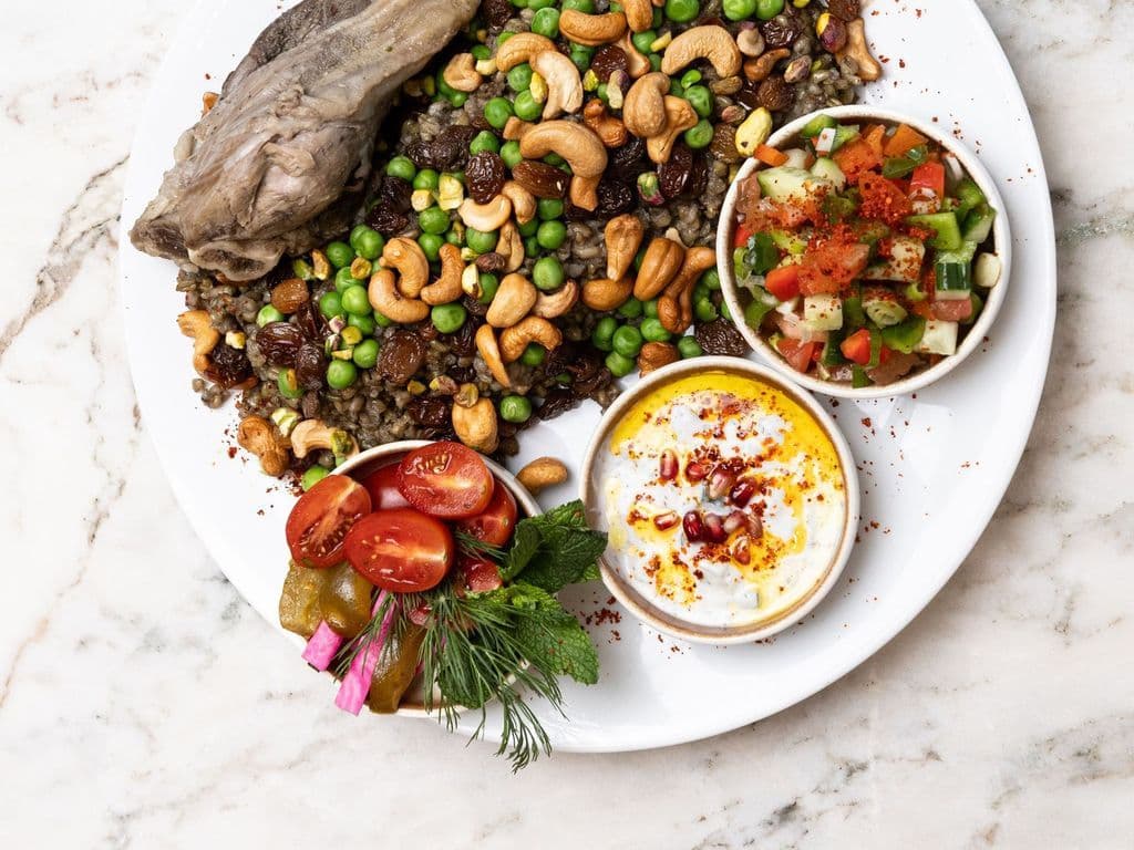 Freekeh au gigot d'agneau (avec yogourt) 