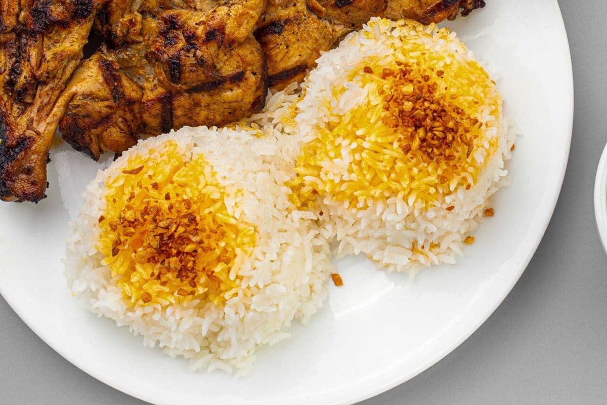 Rice with chicken oil