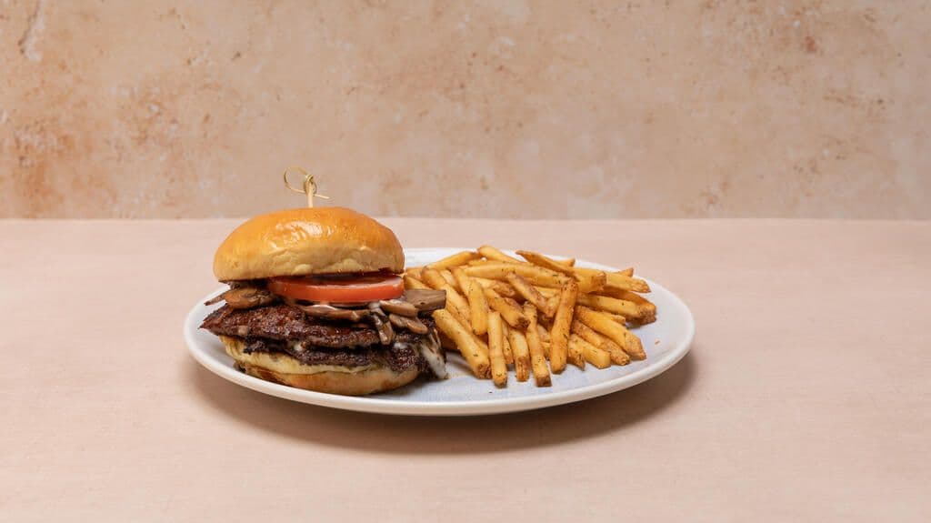 Mushroom Smash Burger / Burger aux champignons écrasés