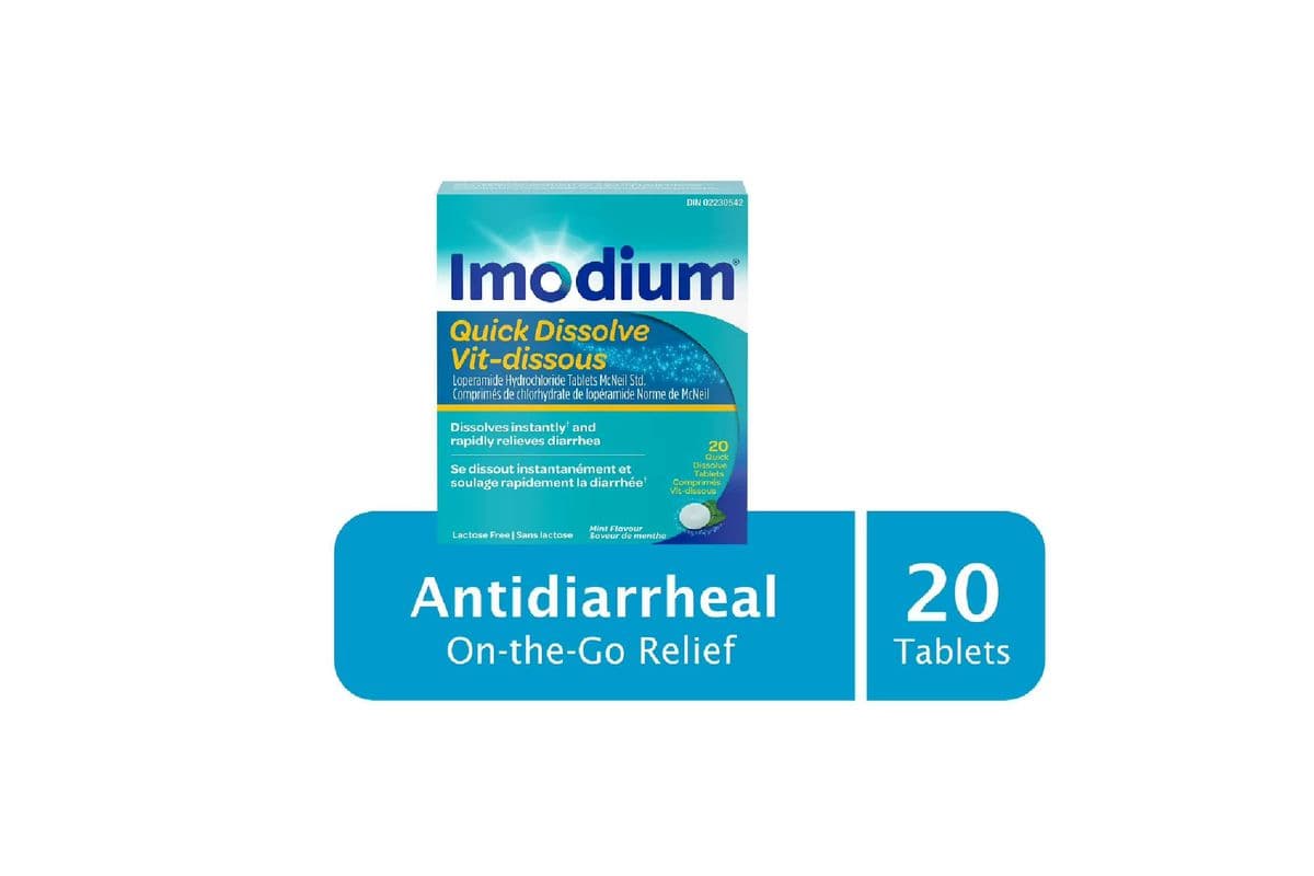 IMODIUM QUICK DISSOLVE TABLETS 20 PACK (20 TABLETS)