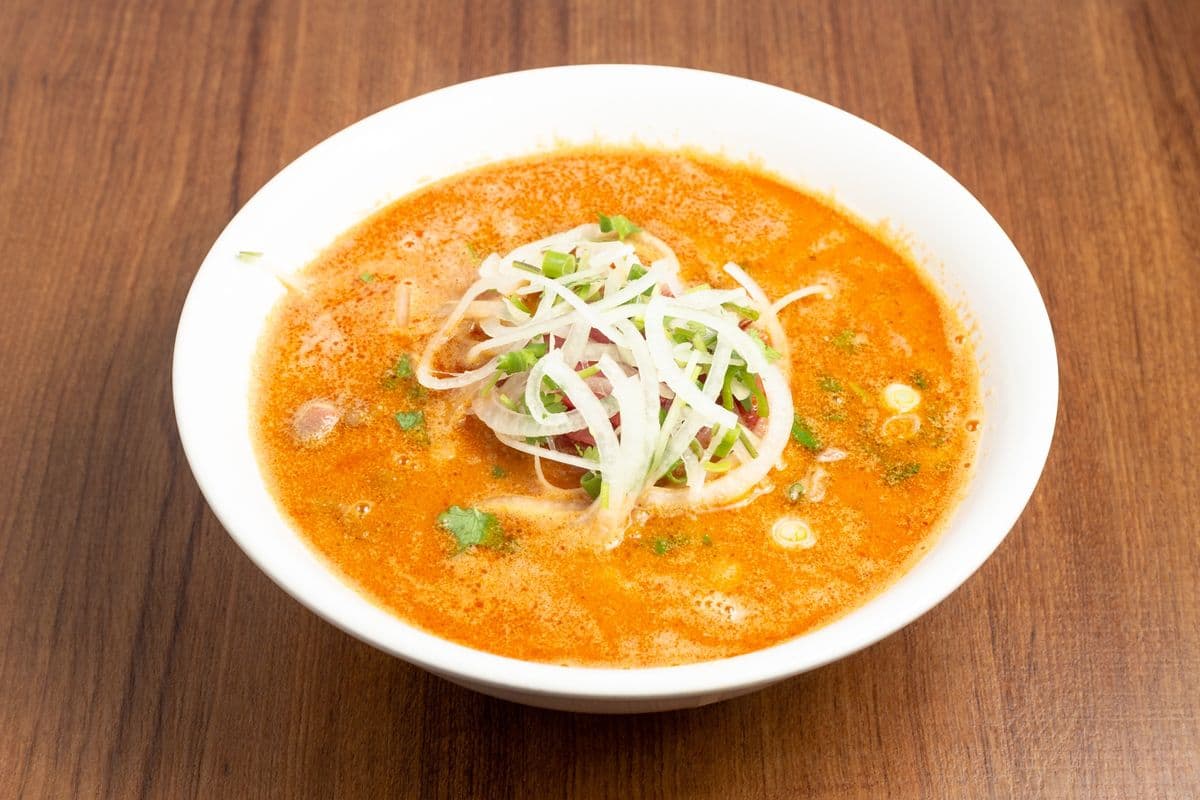 52. Rare Beef Satay Sauce Rice Noodle Soup - Hủ Tiếu Bò Satay