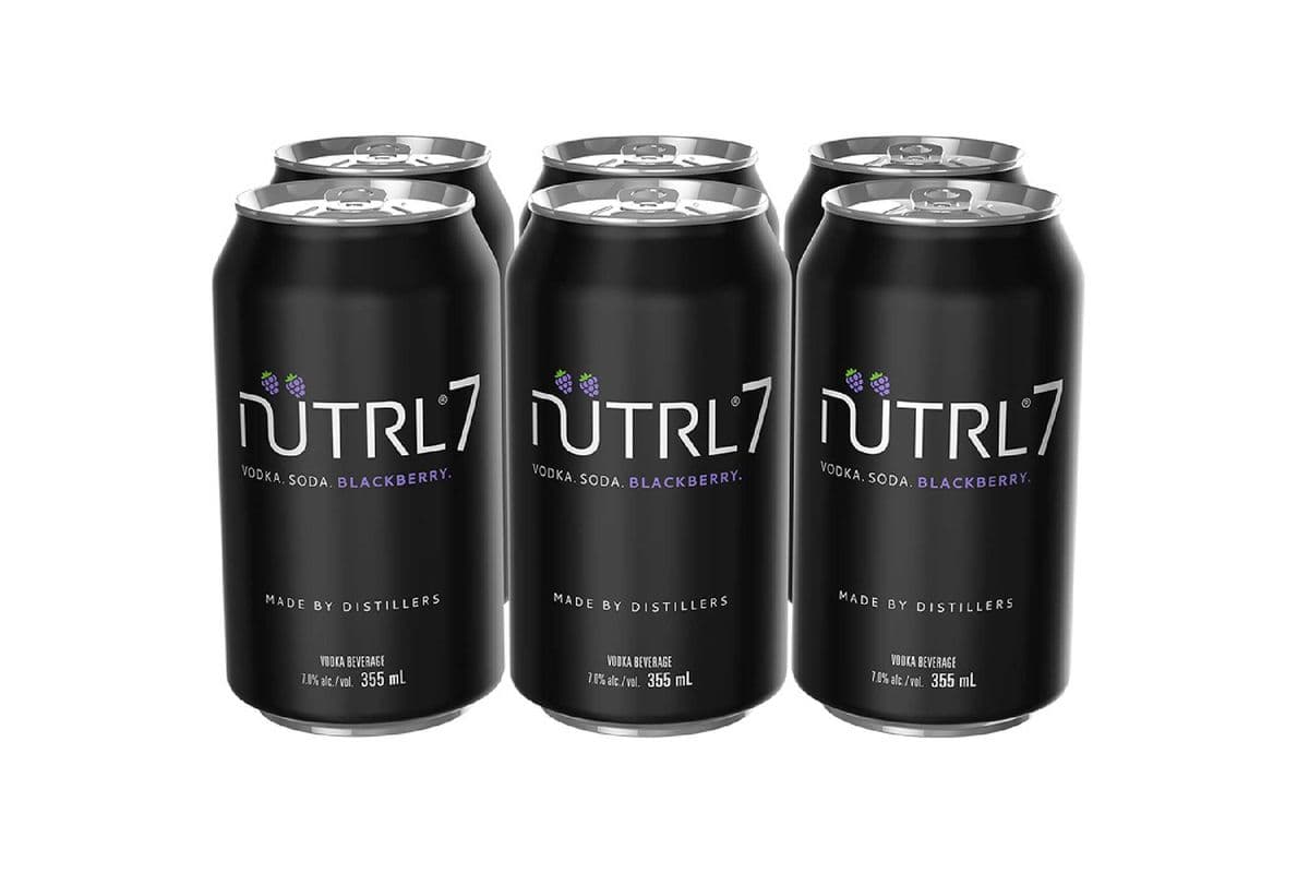 Nutrl Vodka Soda 7% Blackberry (6 Pack) (6 x 355 ml Cans)