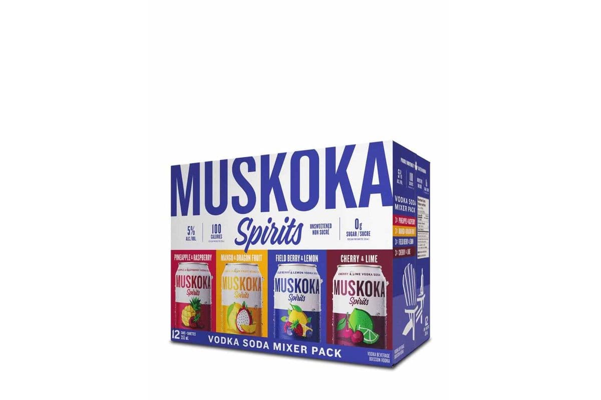 MUSKOKA SPIRITS VODKA SODA MIXER 12x355ml (12 x 355 ml)