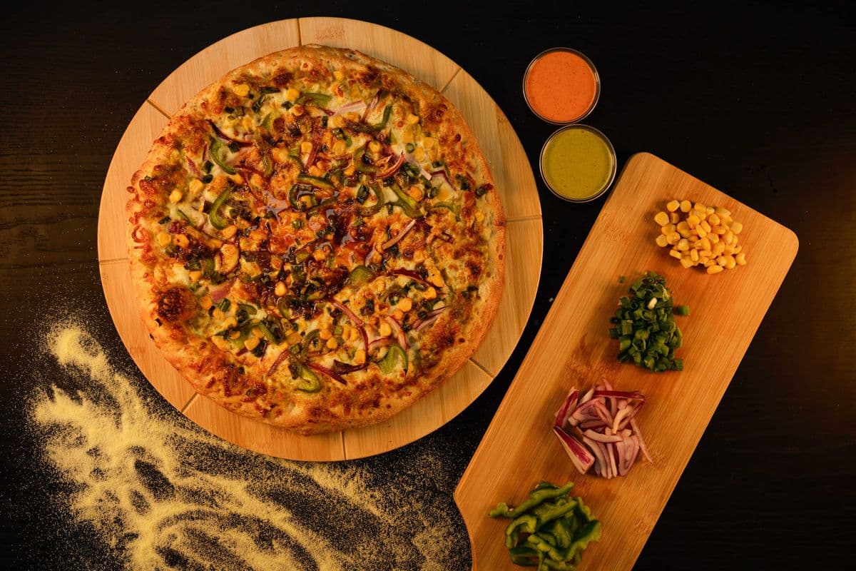 Green PavBhaji Pizza