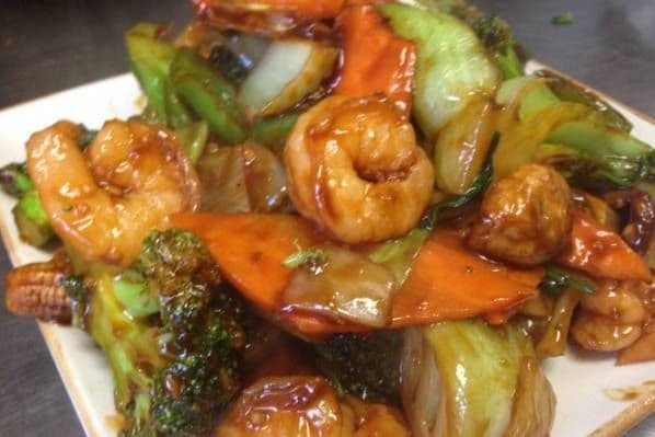Tiger Prawns with Mixed Vegetables