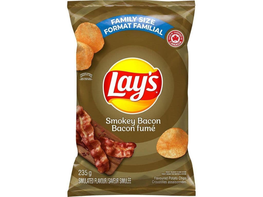Lays Smokey Bacon Potato Chips 220g