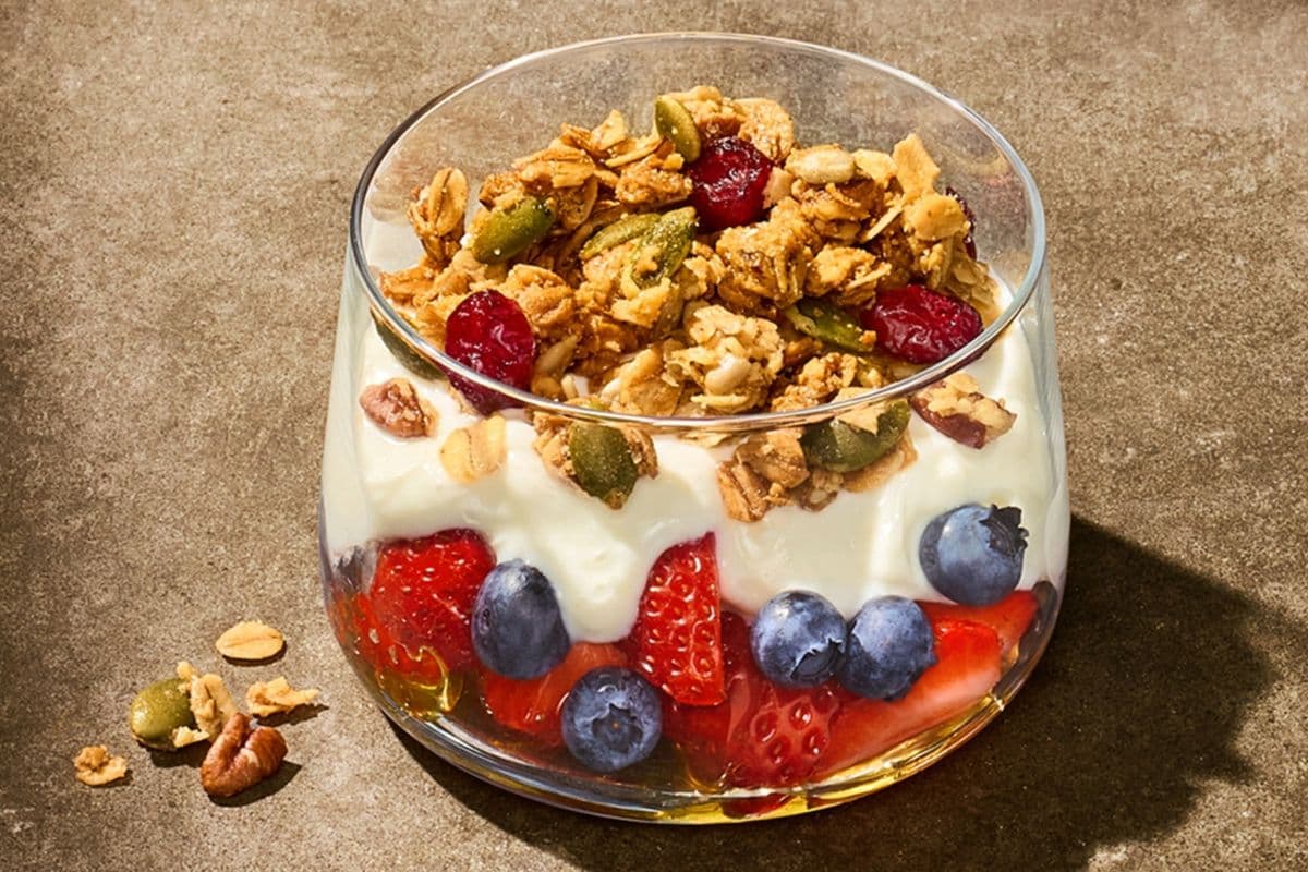 Greek Yogurt with Mixed Berries Parfait