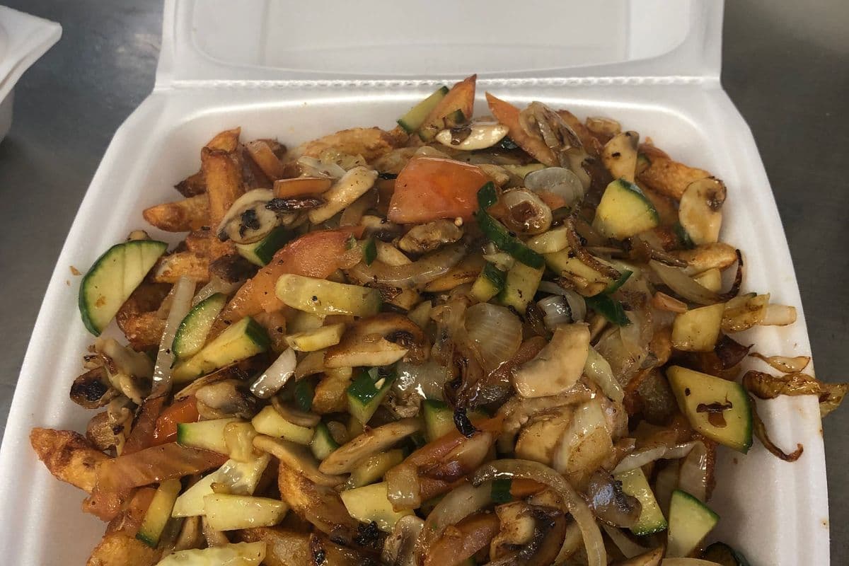 Poutine vegetarian