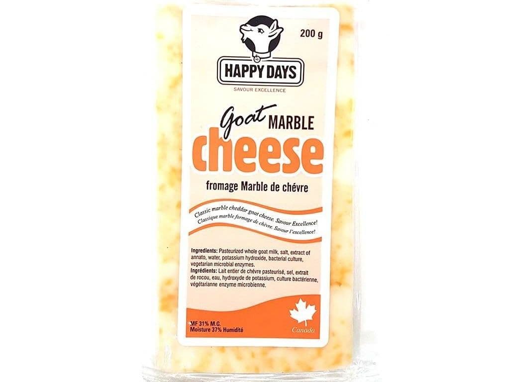 HAPPY DAYS GOAT MARBLE CHEDDAR CHEESE 200G