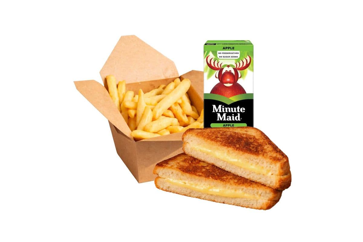 Grilled Chinese Sandwich and Fries