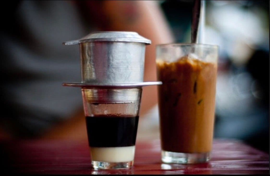 D2. Vietnamese Filtered Coffee with Condense Milk and Ice
