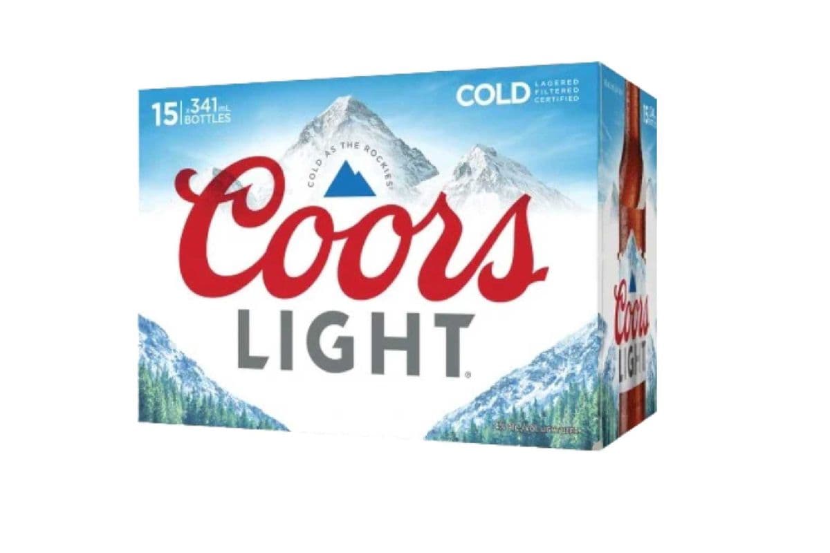 Coors Light Bottle (15 x 341 ml Bottles)