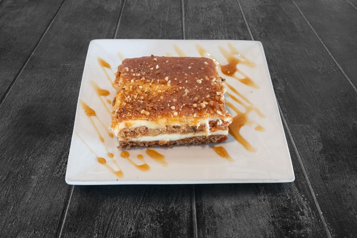 Caramel Carrot Cheesecake Square