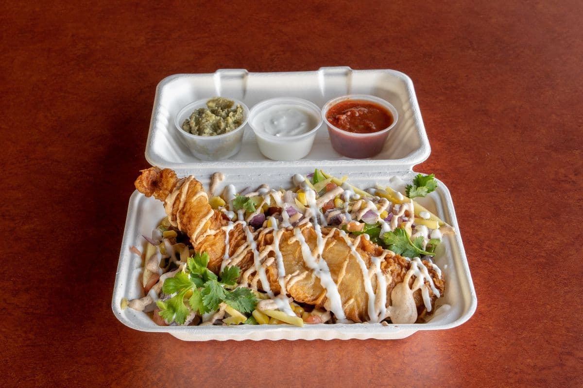 Halibut and Shrimp Burrito Bowl