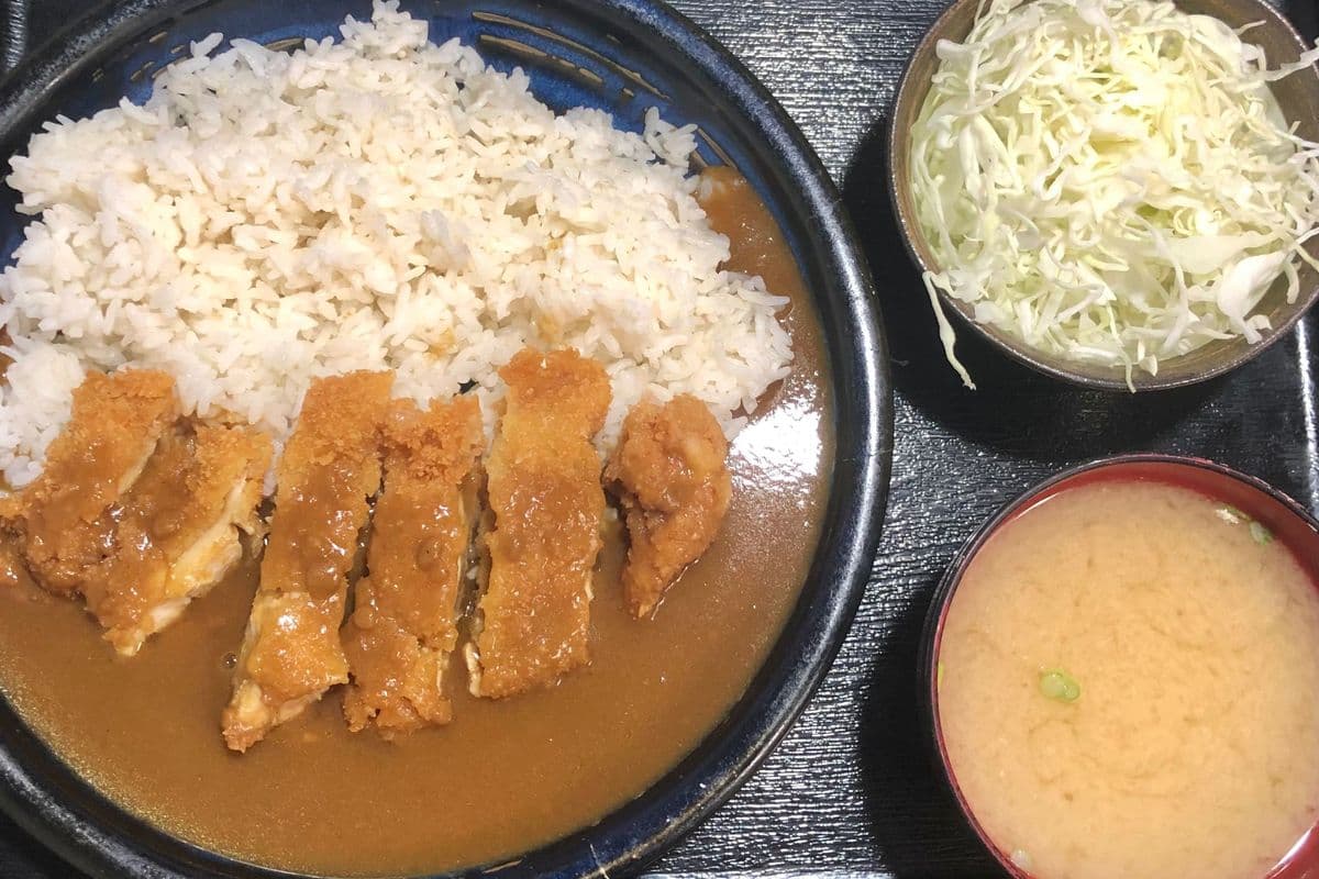 Japanese chicken katsu curry set