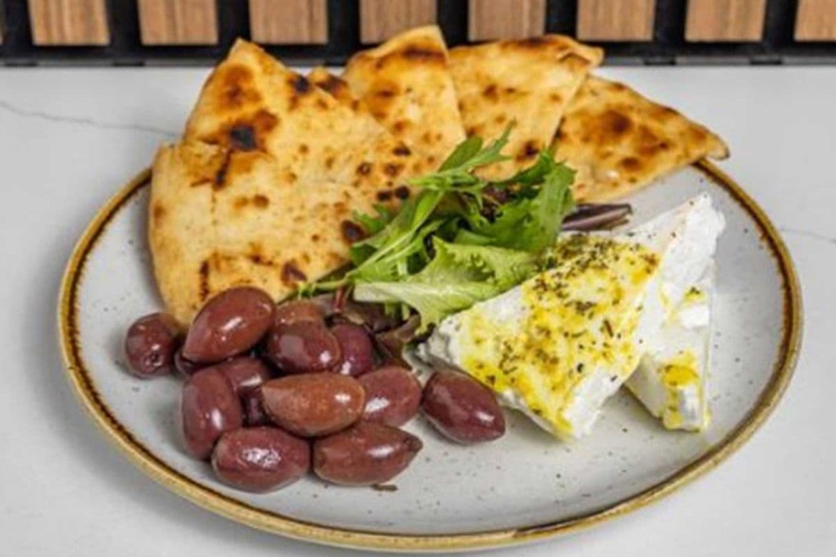 Feta Cheese and Kalamata Olives Plate