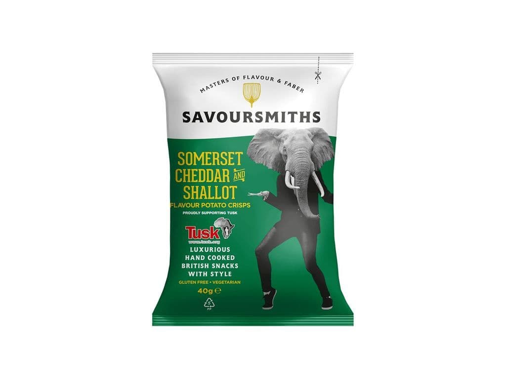 Savoursmiths Somerset Cheddar and Shallot Crisps 40g UK Chips