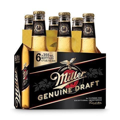 Miller Genuine Draught 355ml x 6 Pack
