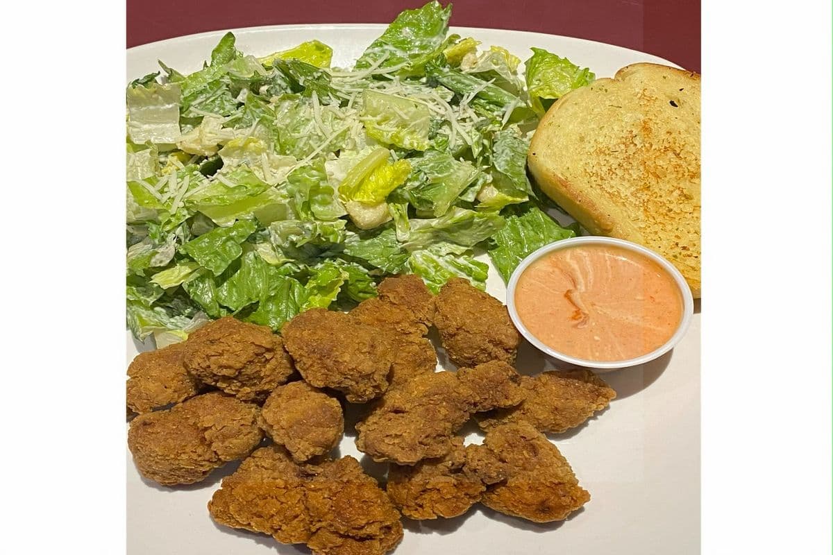 Dry Ribs and Caesar Salad