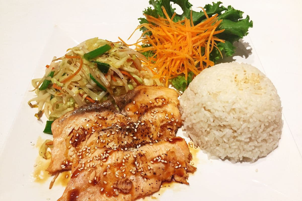 K3. Salmon with Vegetable Teriyaki