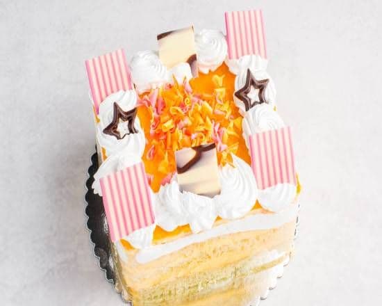 Strawberry Square 5" Cake