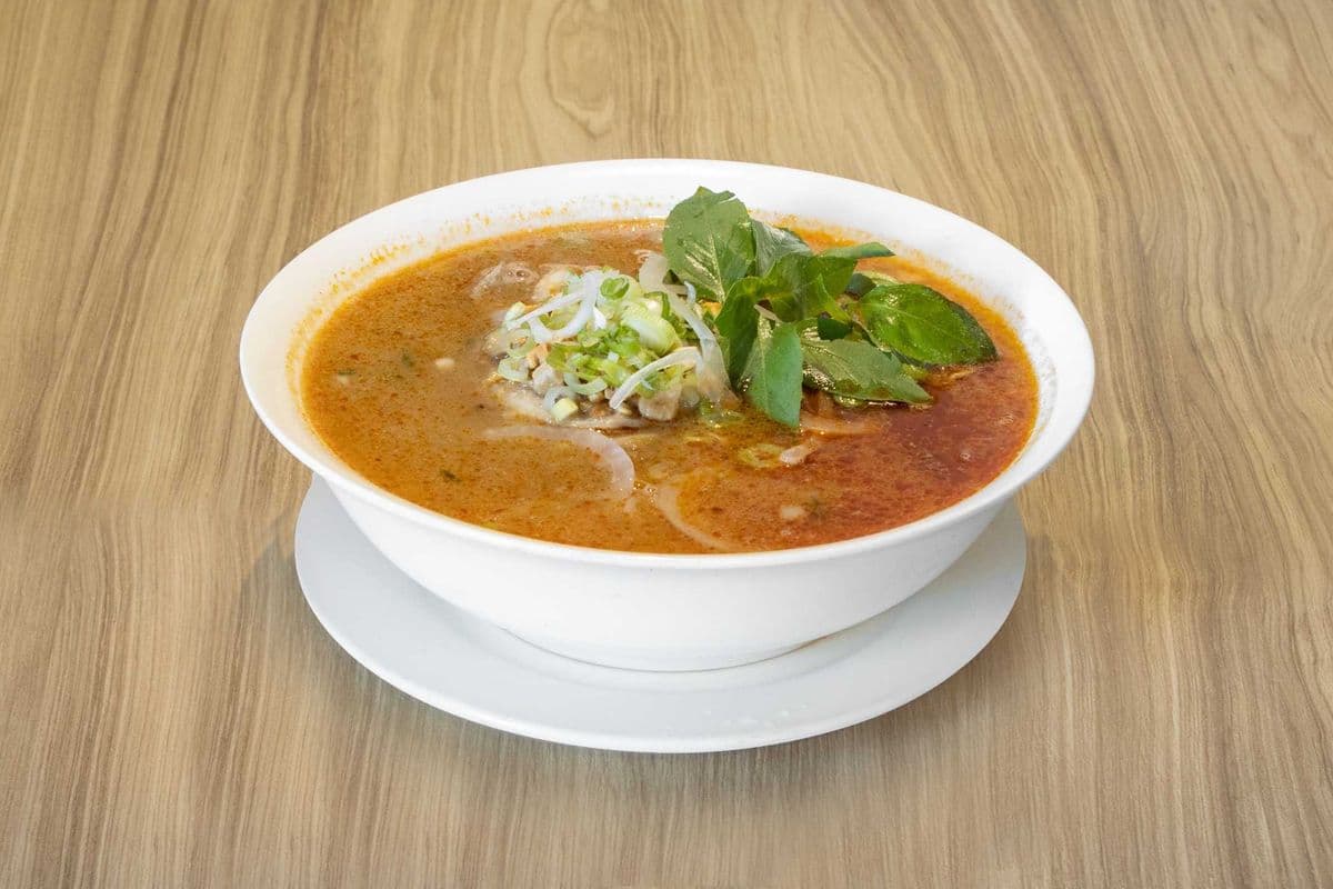 31C. Satay Peanut Beef and Beef Ball Noodle Soup