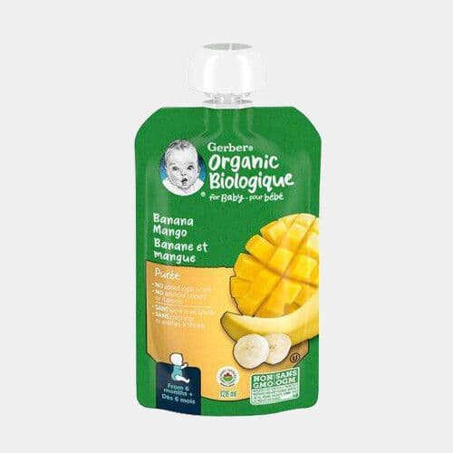 Gerber Purée banane mangue (128mL) / Gerber Banana Mango (128mL)