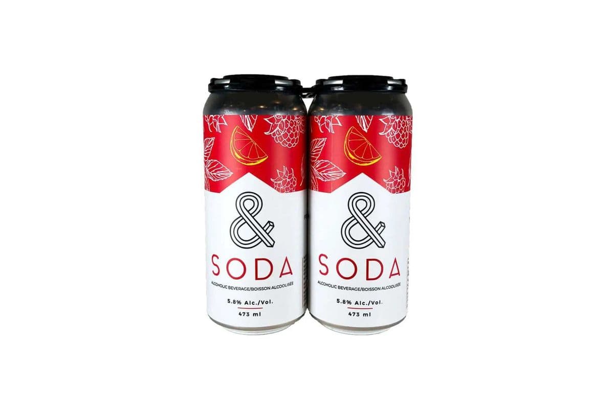 And Vodka Soda Raspberry Lemon (4 Cans) (4 x 473ML)