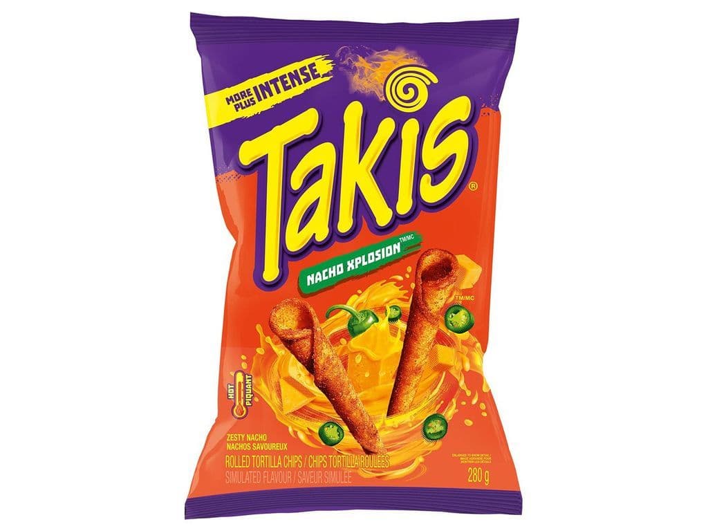 Takis Nacho Xplosion Spicy Rolled Tortilla Chips 280g