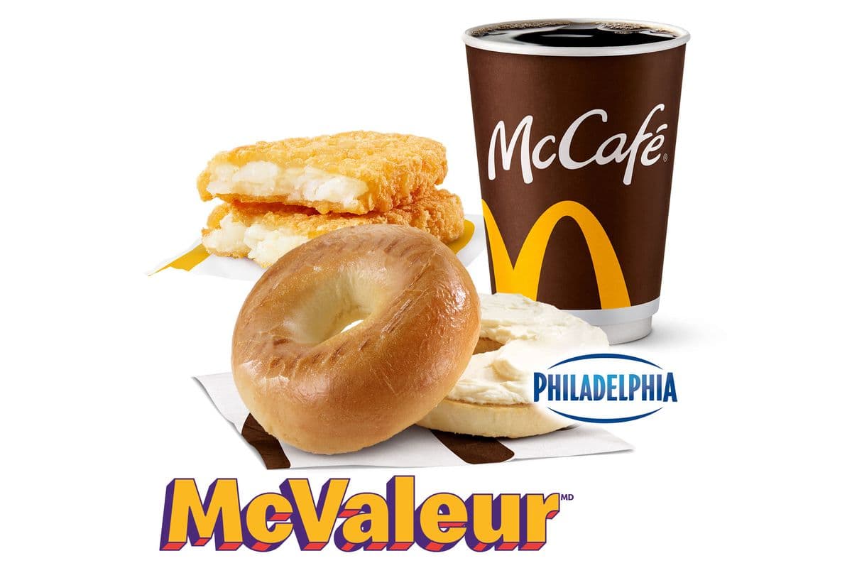 Trio McValeur bagel nature avec fromage à la crème [530.0 Cal]