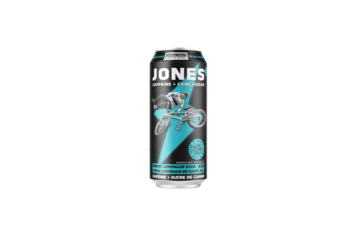 Jones - Caffeine + Cane Sugar Green Berry Lemonade 473ml