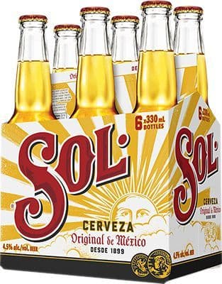 Sol Cerveza, 6 x 330 ml