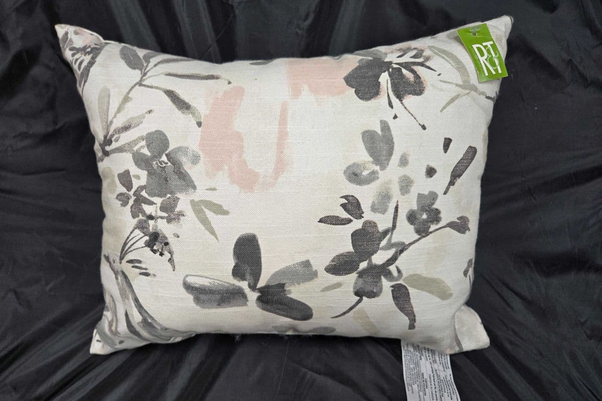 Exotic Birds Brach Floral Throw Pillow (16" x 12")