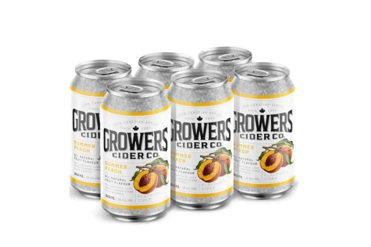 Growers Peach (6 Cans) (6 x (5% ABV) (355 ml can))
