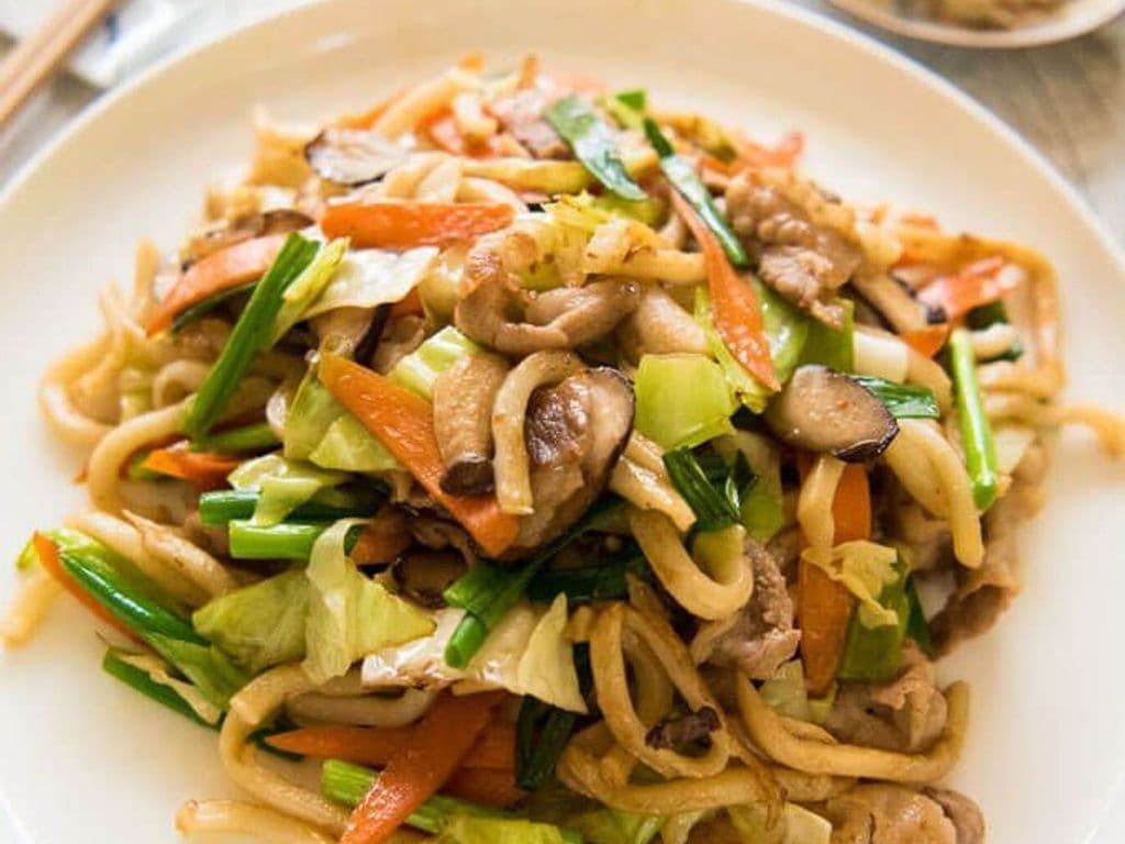 Veggie Fried Udon