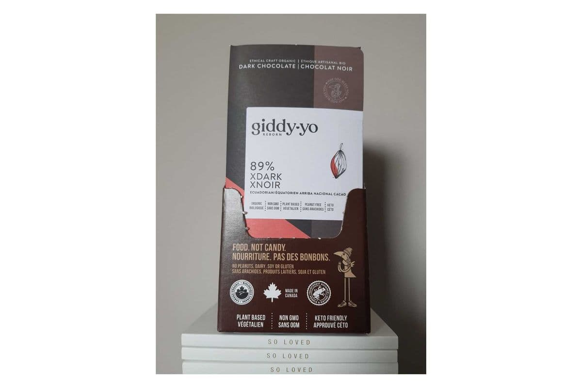 XDARK 89% DARK CHOCOLATE, BOX OF 20 x 60g BARS, ORGANIC, VEGAN, FREE OF PEANUTS, DAIRY, GLUTEN, SOY, LAB TESTED, CEREMONIAL GRADE (Box of 20 - 60g bar